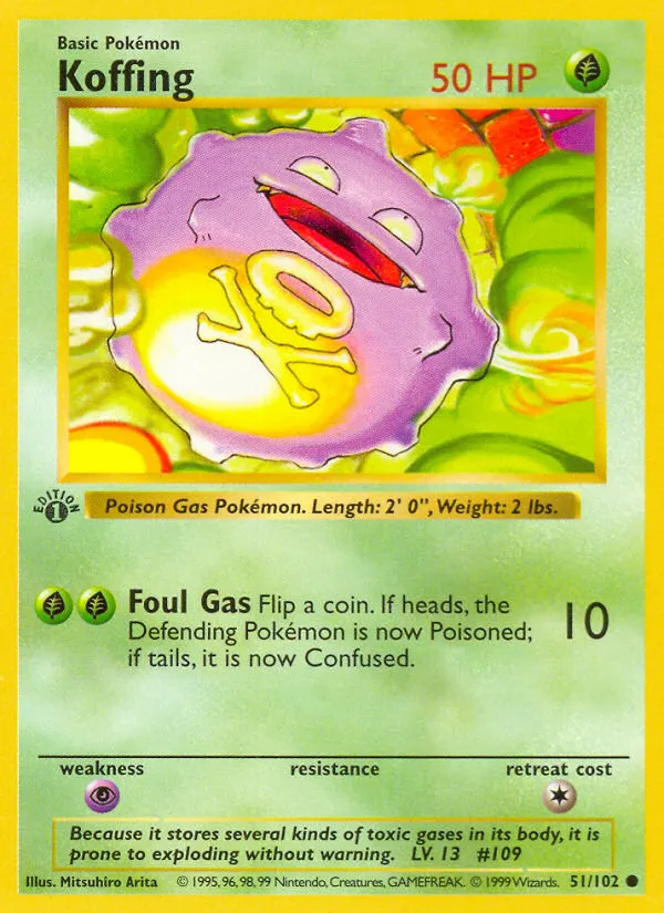 Koffing — Base Set (Shadowless) — Pokémon