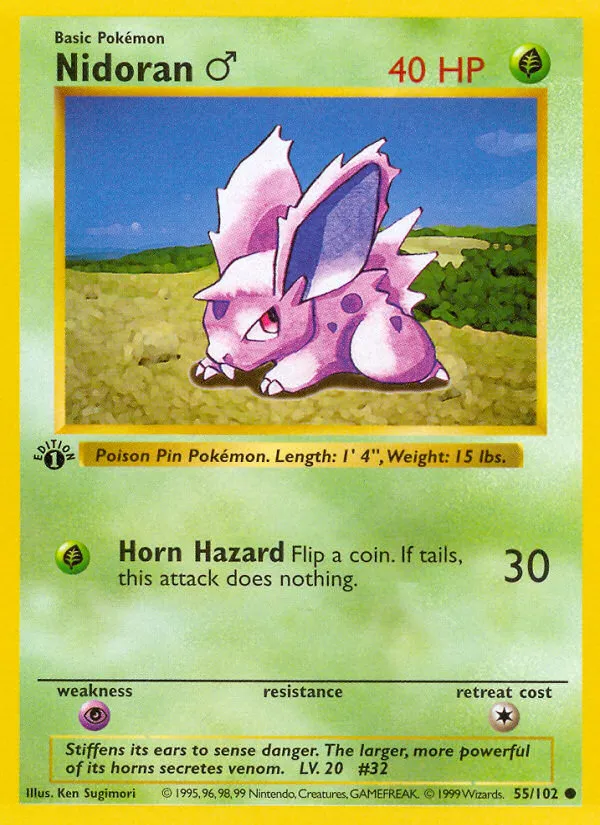 Nidoran M — Base Set (Shadowless) — Pokemon