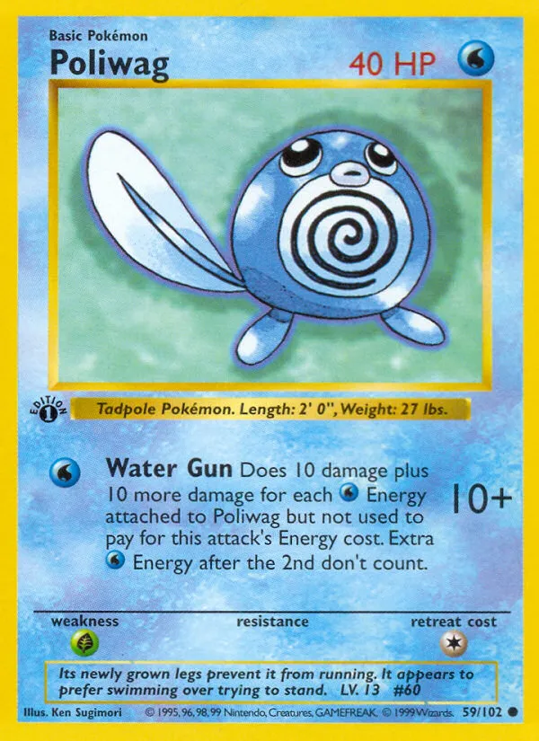 Poliwag — Base Set (Shadowless) — Pokemon