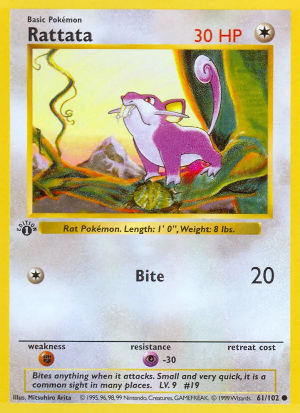 Rattata — Base Set (Shadowless) — Pokémon