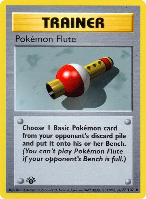 Pokemon Flute — Base Set (Shadowless) — Pokémon
