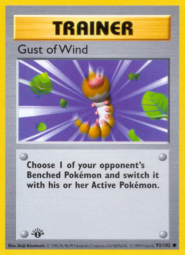 Gust of Wind — Base Set (Shadowless) — Pokémon