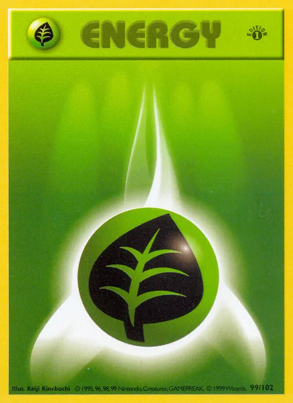Grass Energy — Base Set (Shadowless) — Pokemon