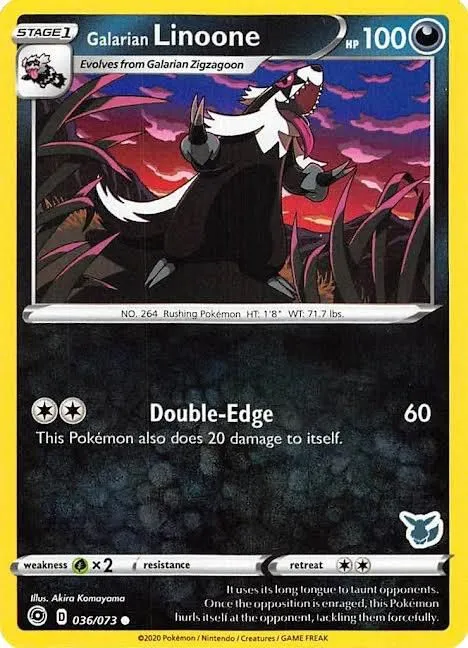 Galarian Linoone — Battle Academy 2022 — Pokémon