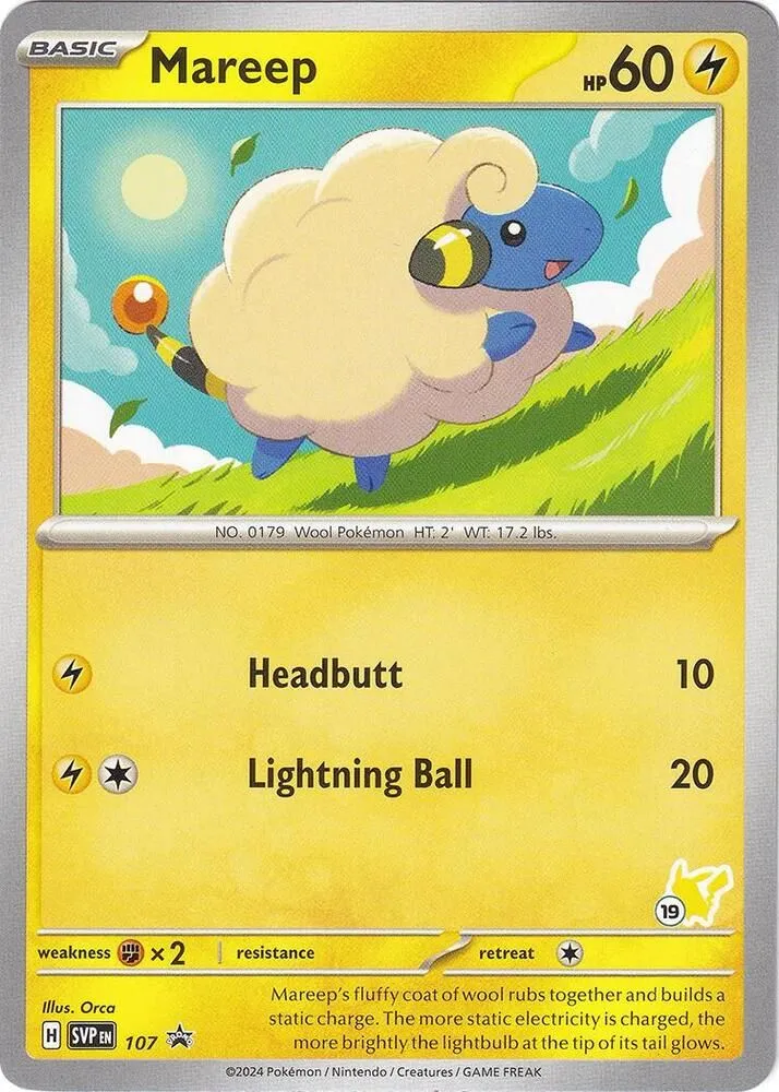 Mareep - Pikachu from Battle Academy 2024 - Pokemon