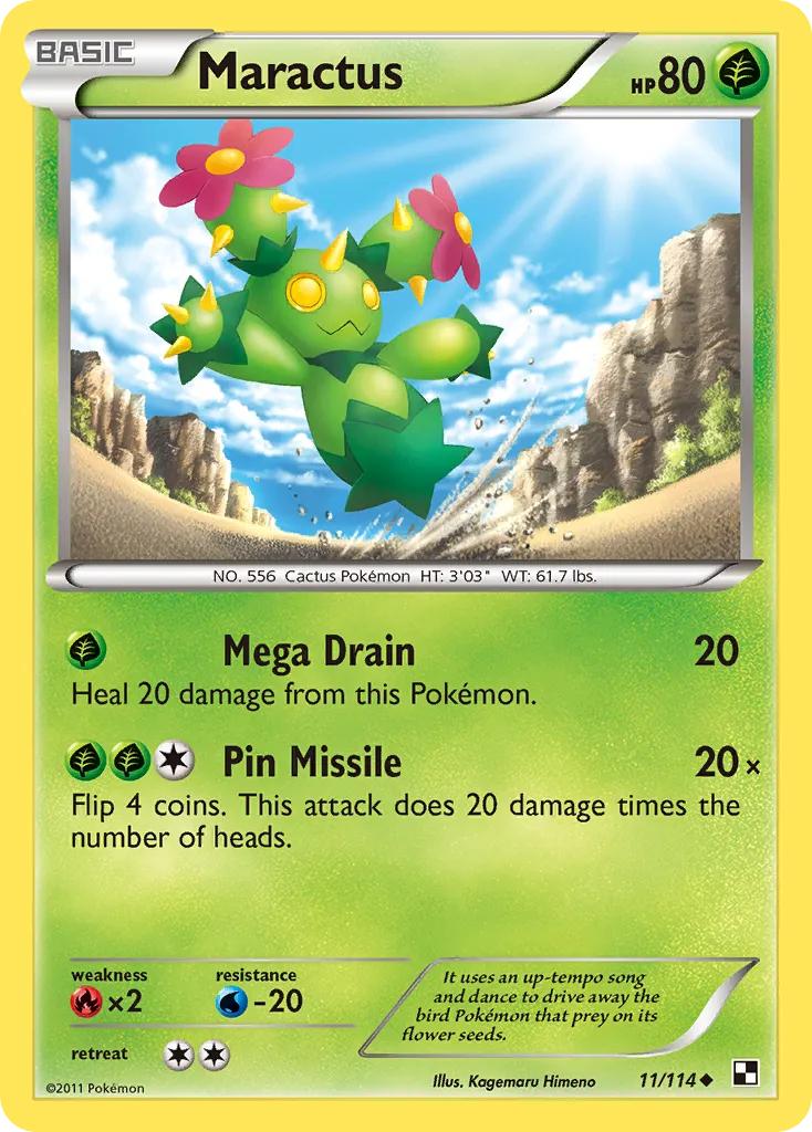 Maractus — Black and White — Pokémon
