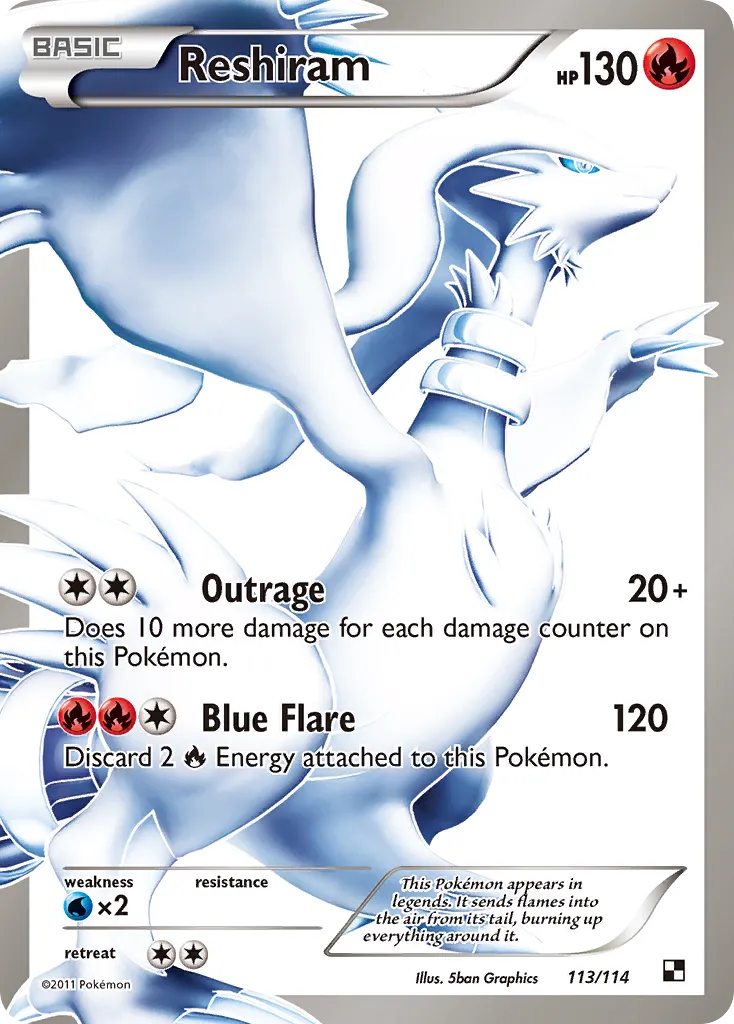 Reshiram — Black and White — Pokémon