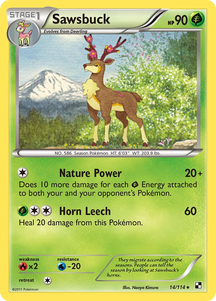 Sawsbuck — Black and White — Pokemon