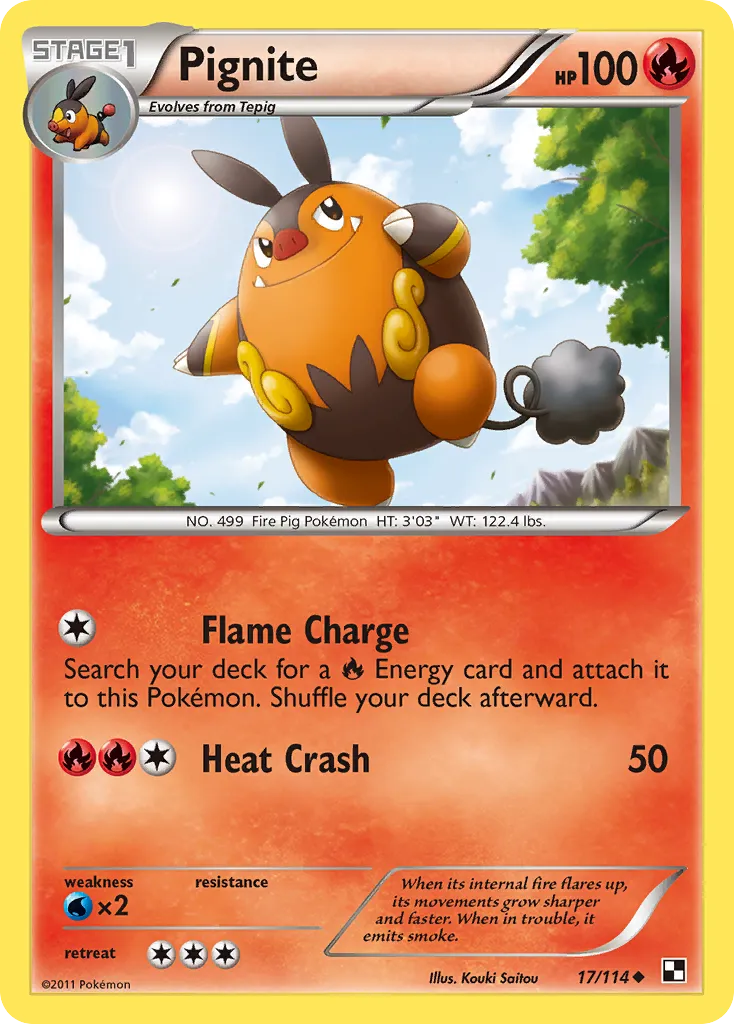 Pignite — Black and White — Pokémon