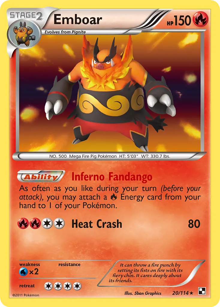 Emboar — Black and White — Pokemon
