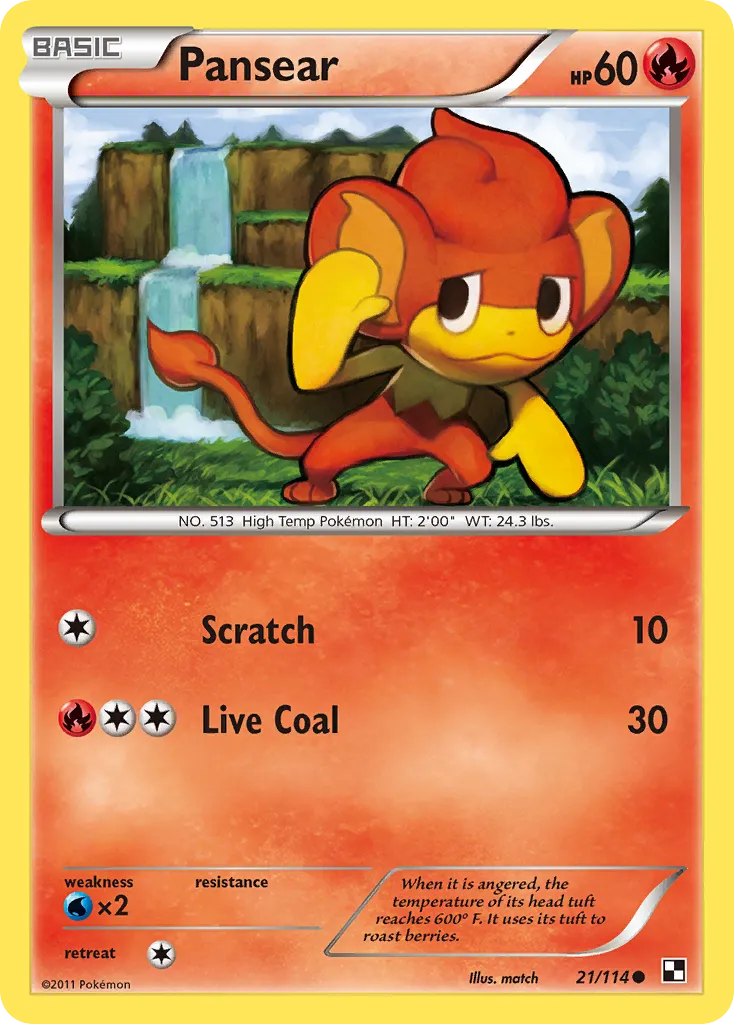 Pansear — Black and White — Pokémon