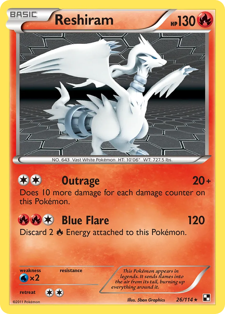 Reshiram — Black and White — Pokemon