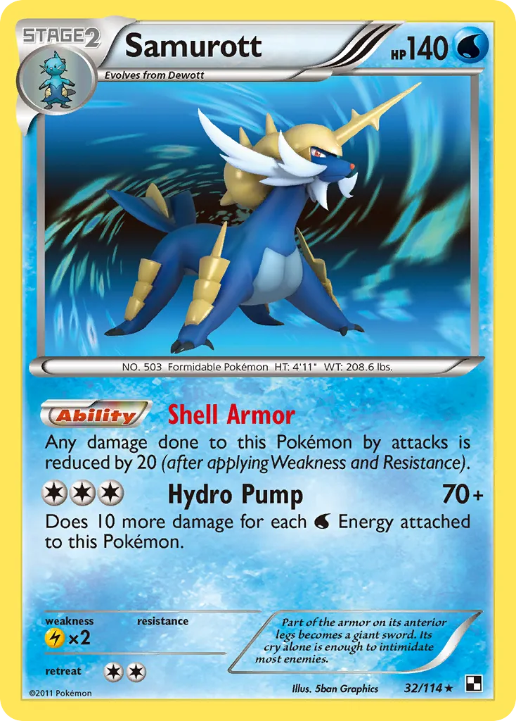 Samurott — Black and White — Pokemon