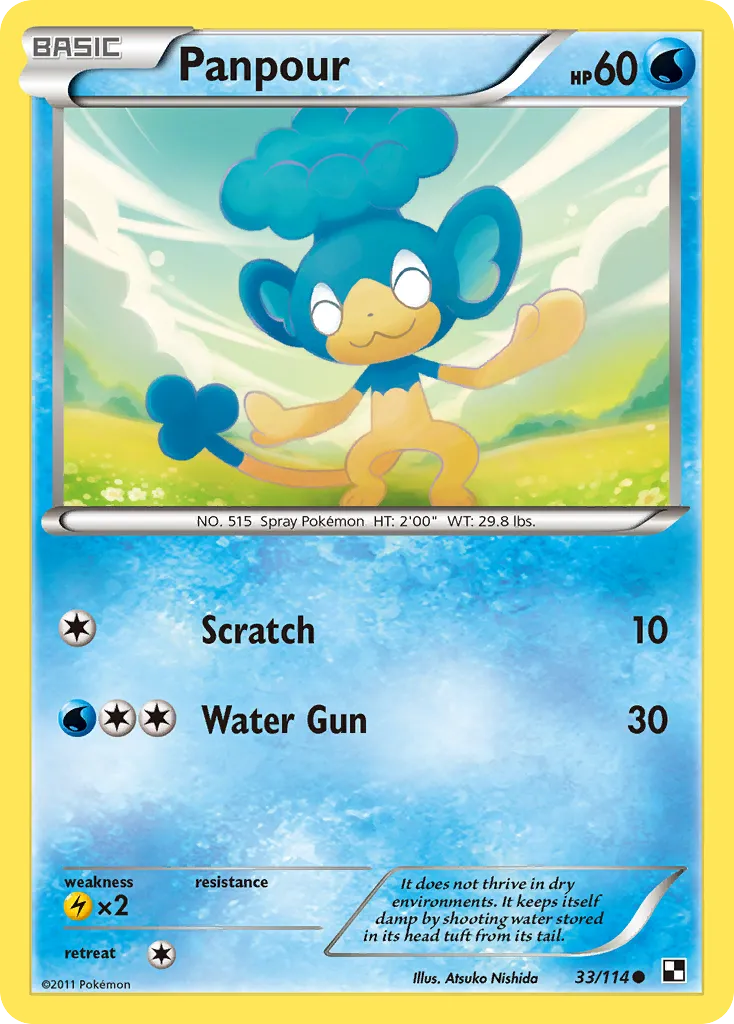 Panpour — Black and White — Pokémon