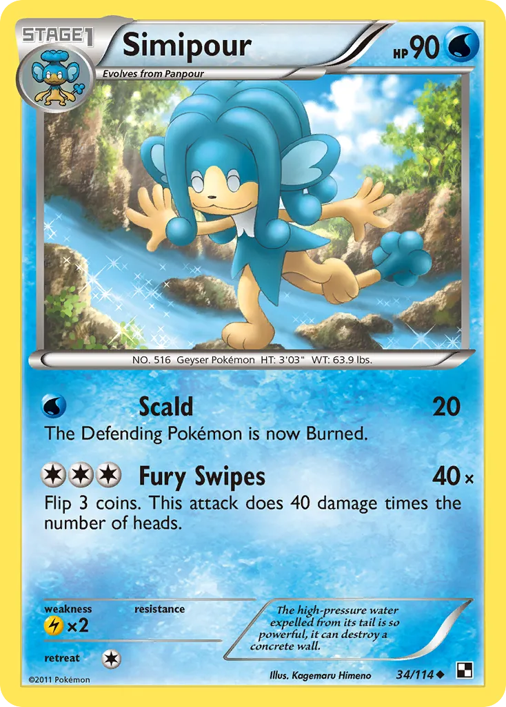 Simipour — Black and White — Pokemon