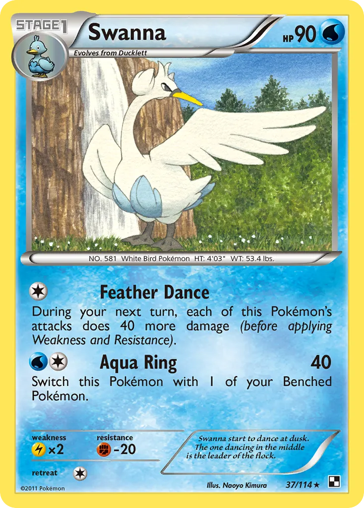 Swanna — Black and White — Pokémon