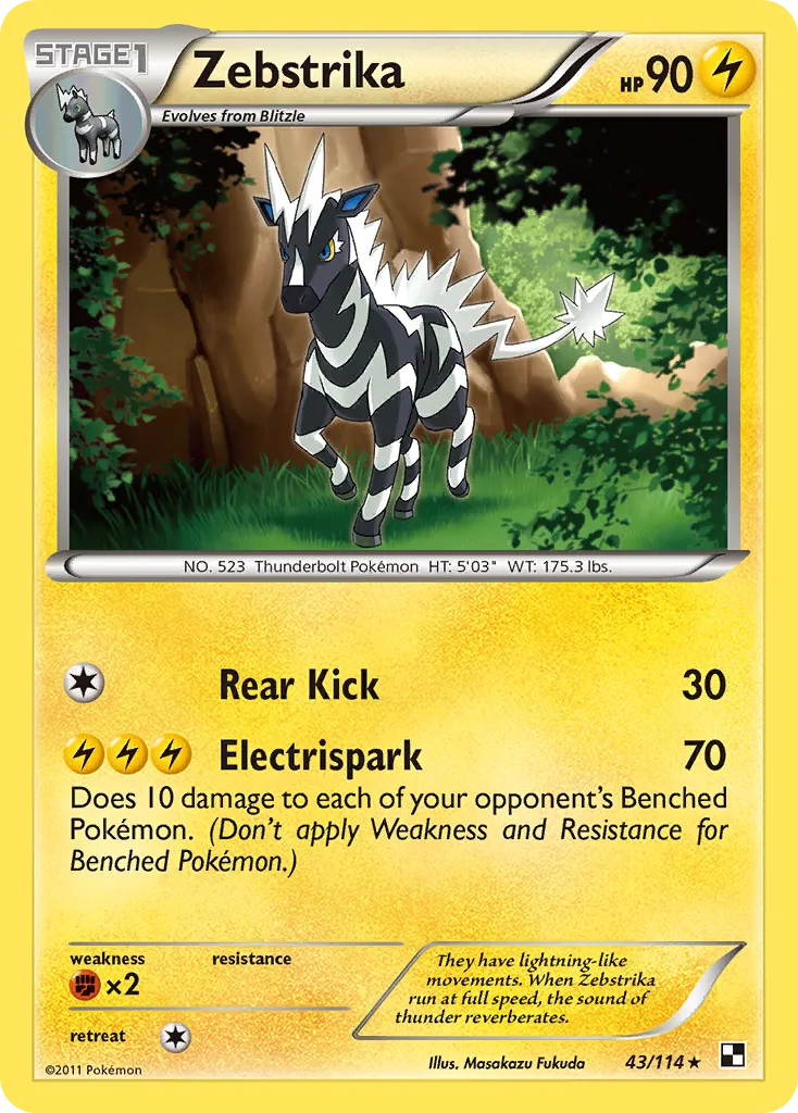 Zebstrika — Black and White — Pokemon