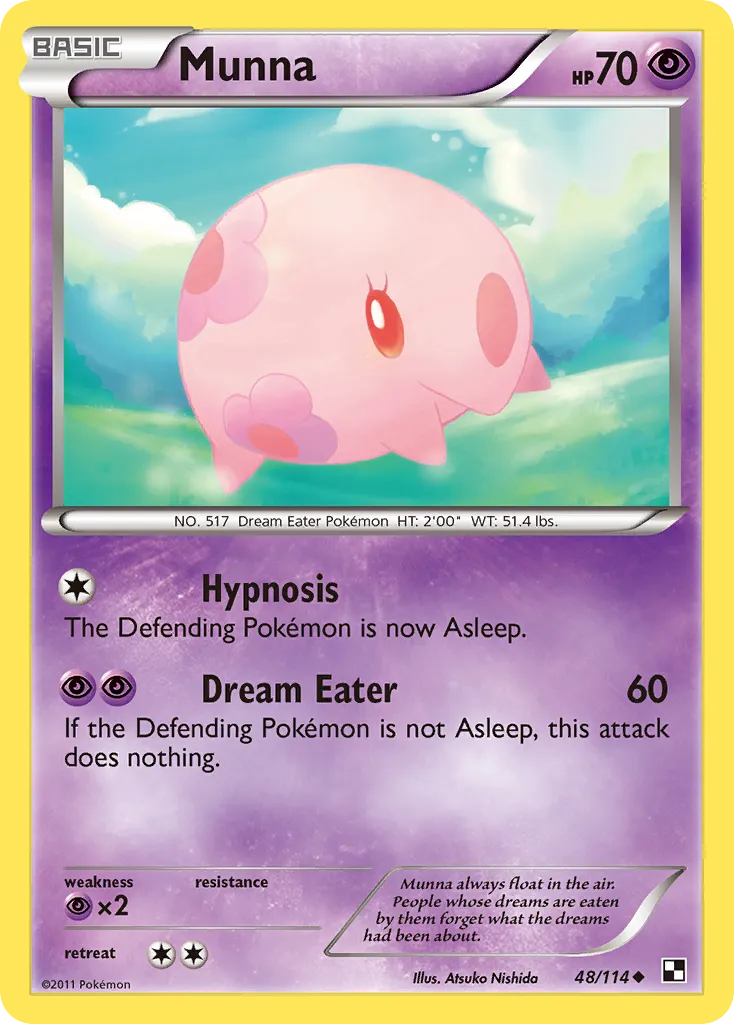 Munna — Black and White — Pokémon