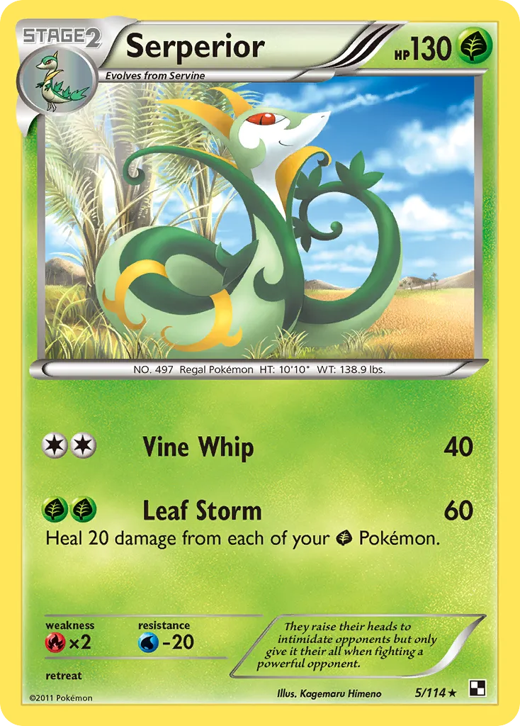 Serperior — Black and White — Pokemon