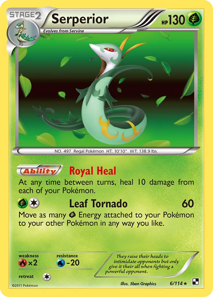 Serperior — Black and White — Pokemon