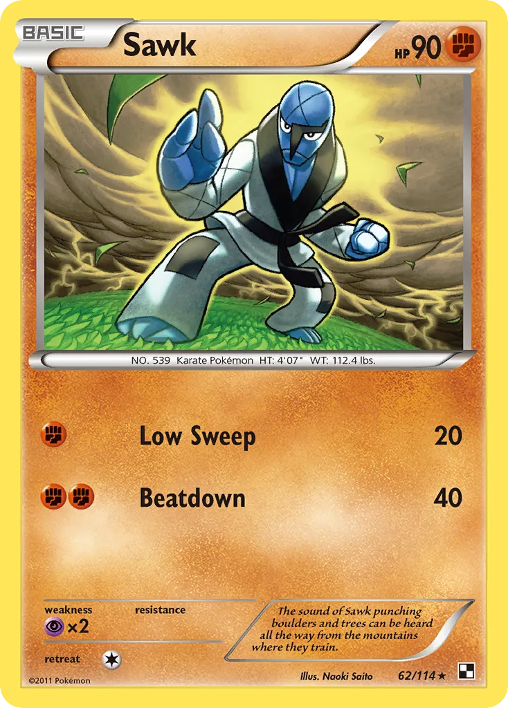 Sawk — Black and White — Pokémon