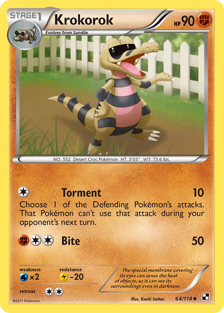 Krokorok — Black and White — Pokémon
