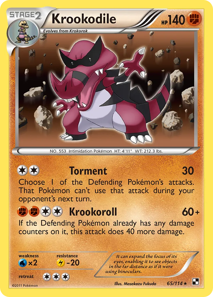 Krookodile — Black and White — Pokemon