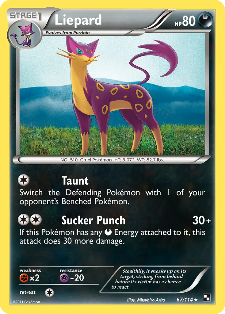 Liepard — Black and White — Pokemon