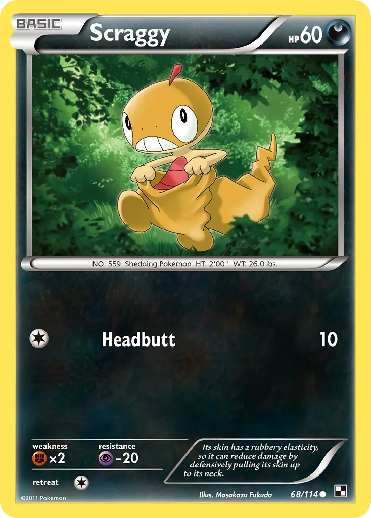Scraggy — Black and White — Pokemon