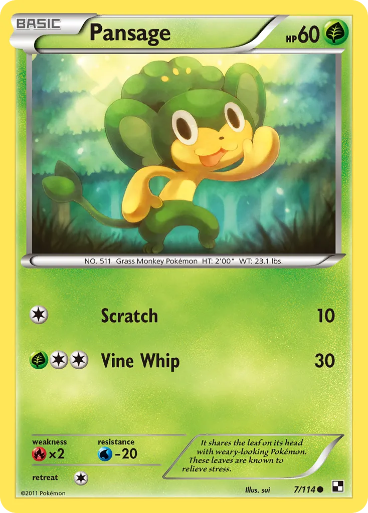 Pansage — Black and White — Pokemon