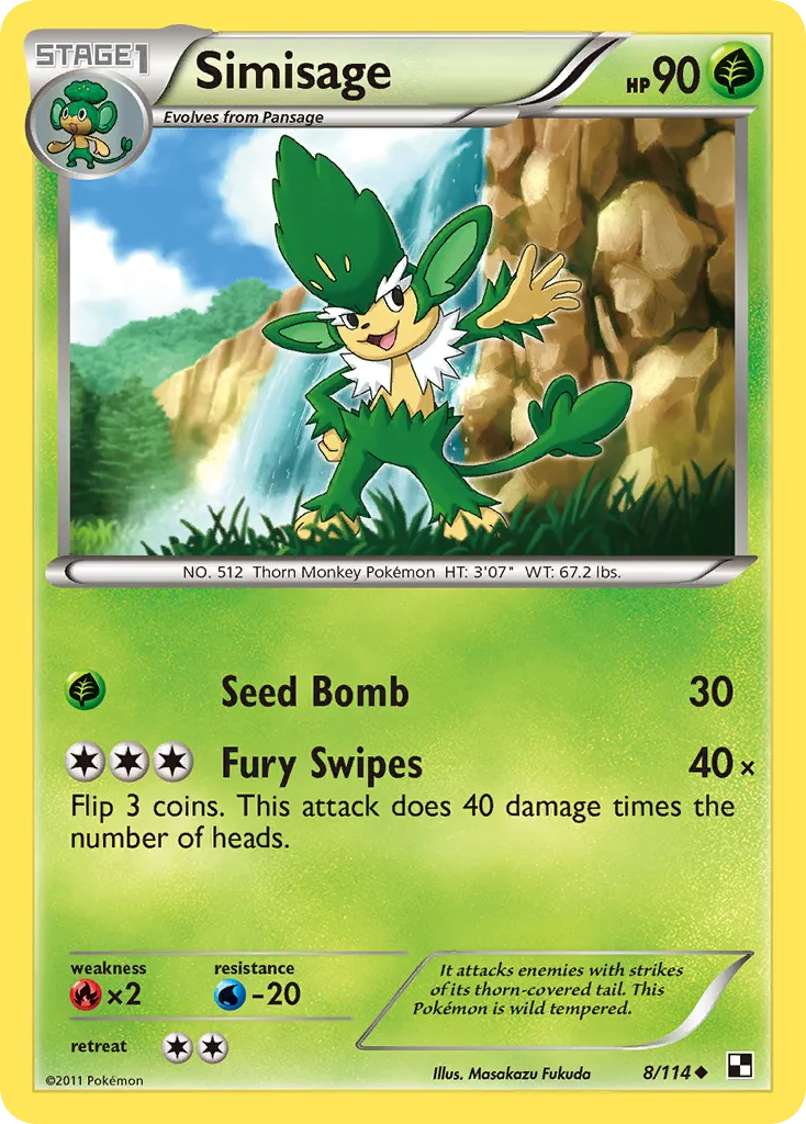 Simisage — Black and White — Pokemon