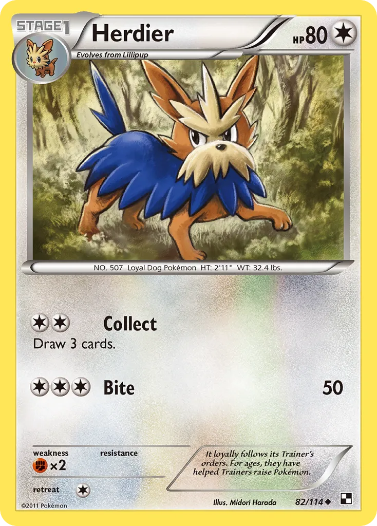 Herdier — Black and White — Pokemon
