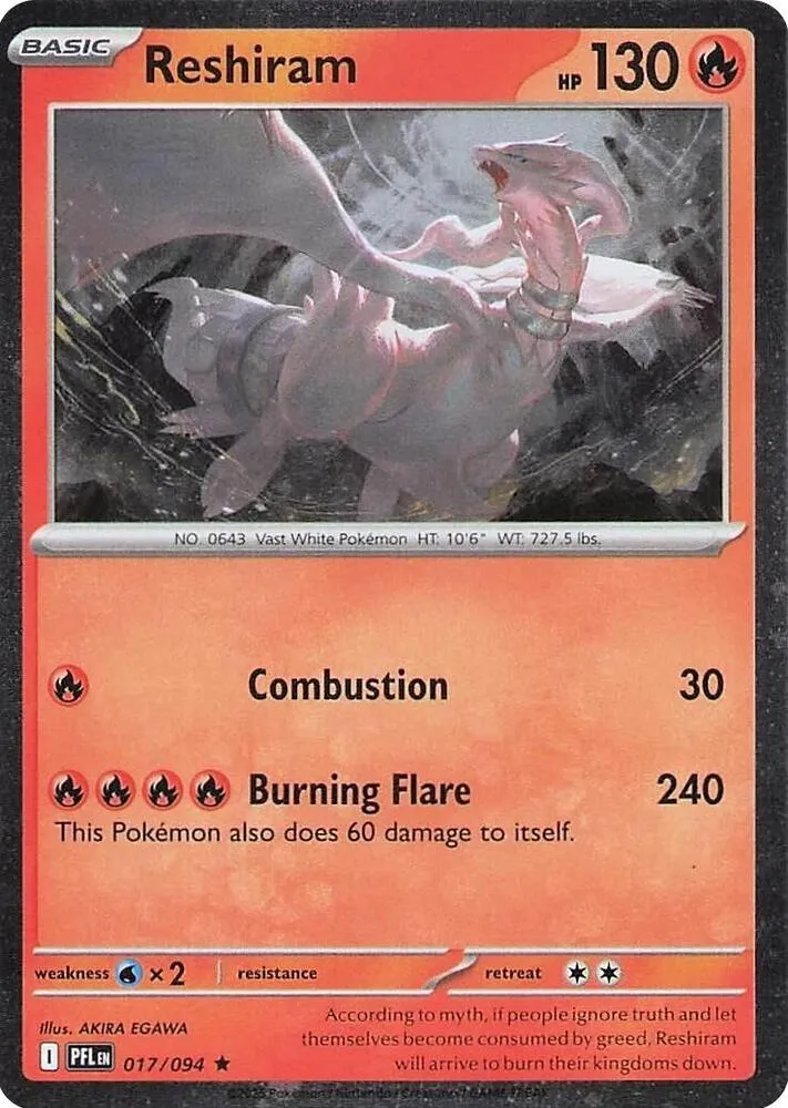 Reshiram — Blister Exclusives — Pokémon