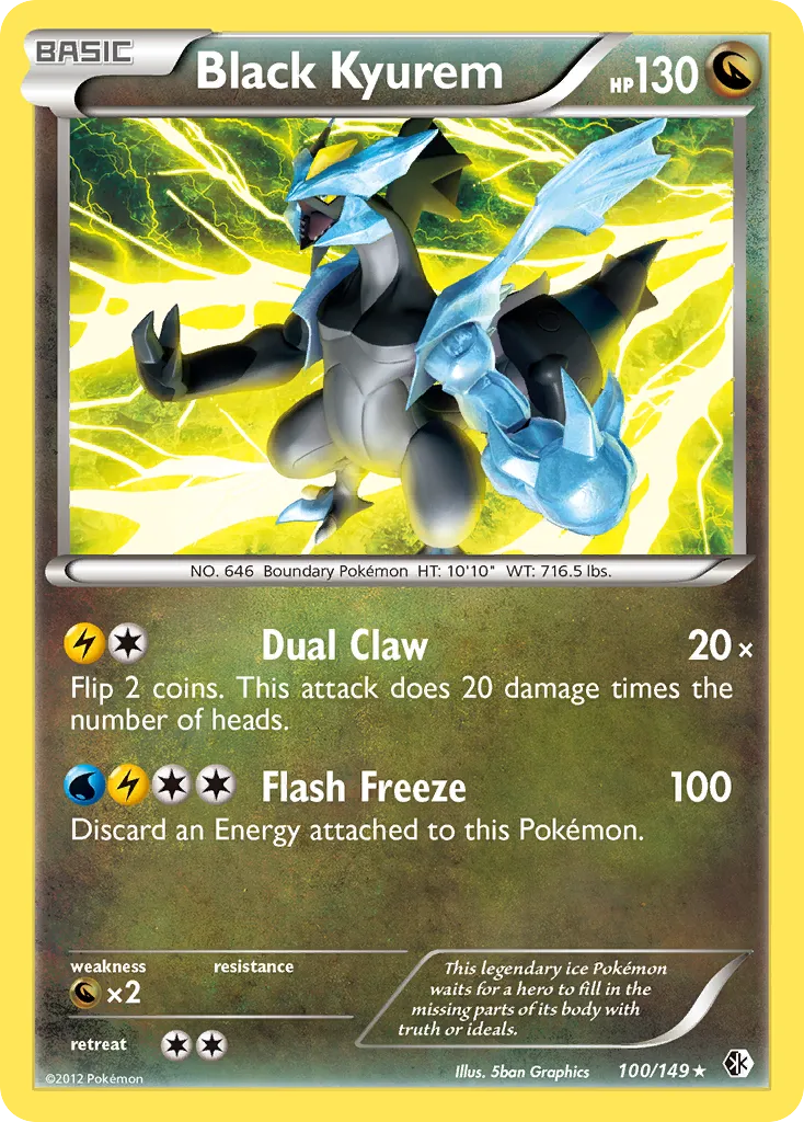 Black Kyurem from Boundaries Crossed - Pokemon