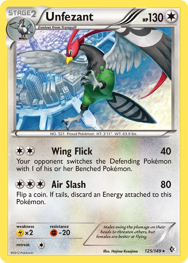 Unfezant — Boundaries Crossed — Pokemon