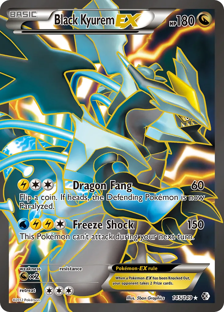 Black Kyurem EX — Boundaries Crossed — Pokemon