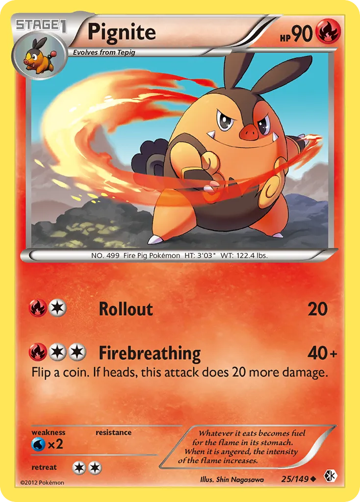 Pignite — Boundaries Crossed — Pokemon