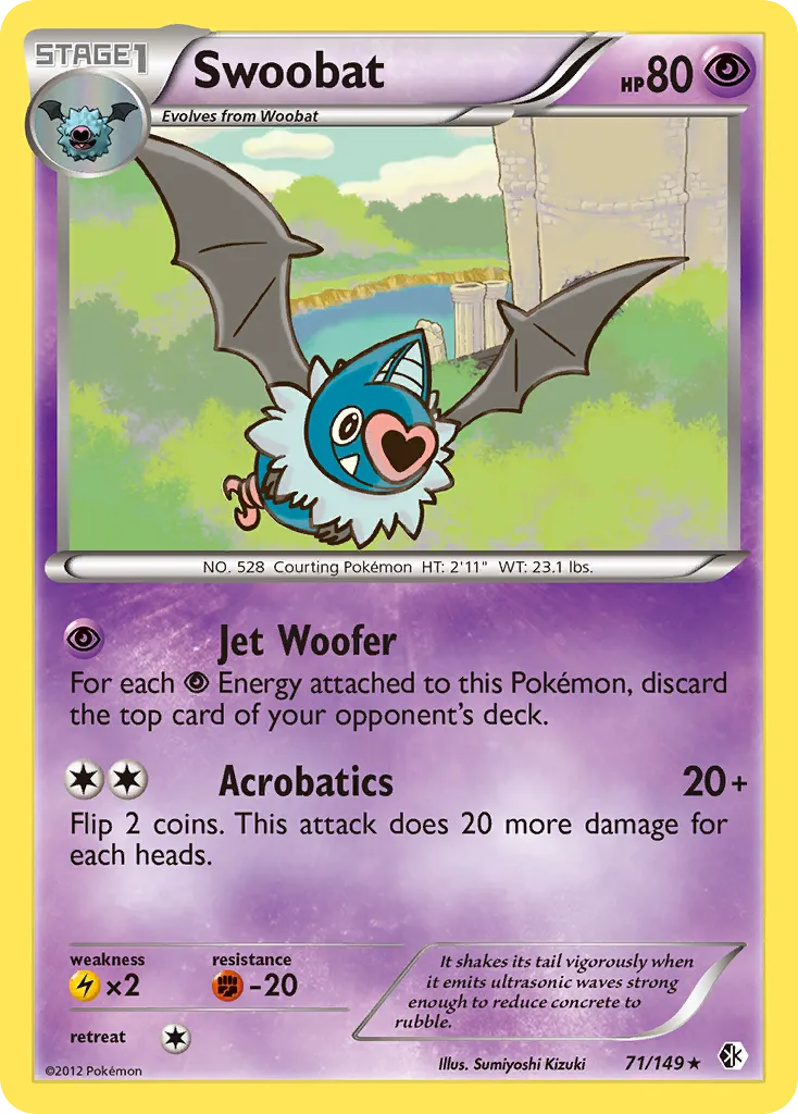 Swoobat — Boundaries Crossed — Pokemon