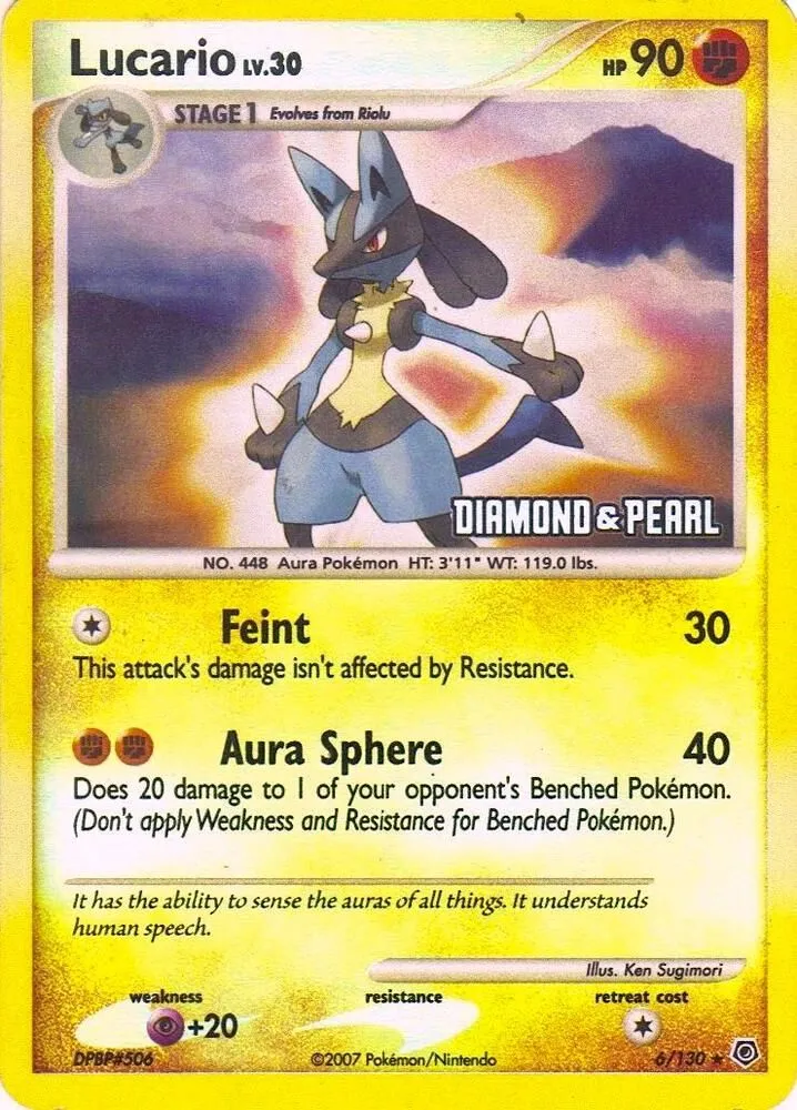 Lucario Lv.30 — Burger King Promos — Pokémon