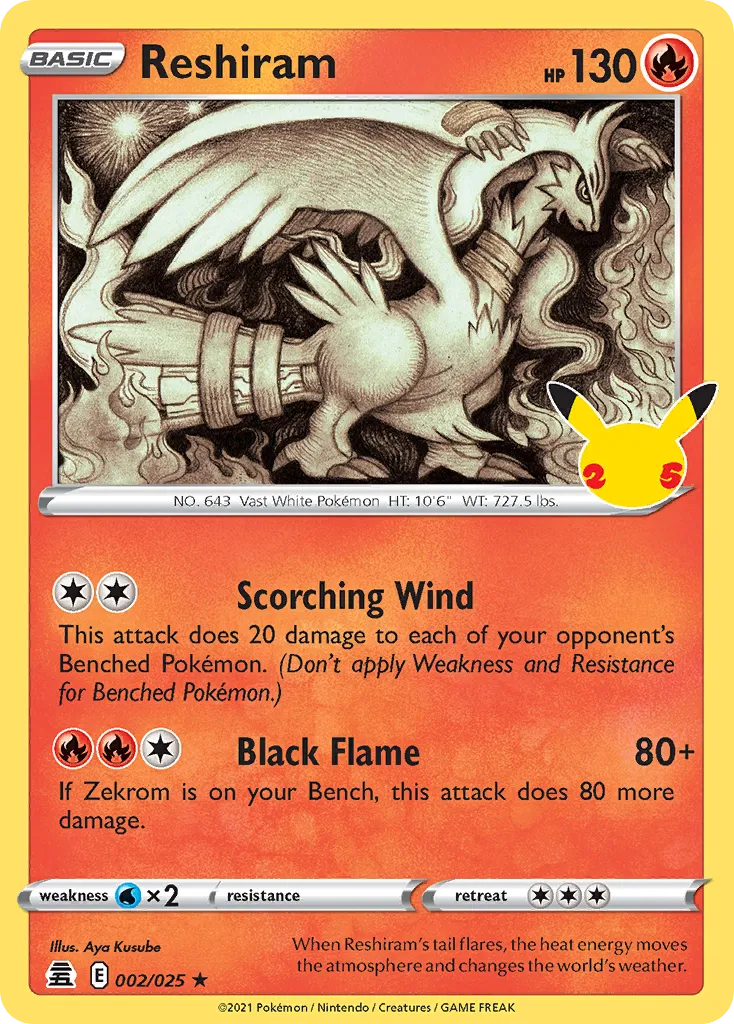 Reshiram — Celebrations — Pokémon