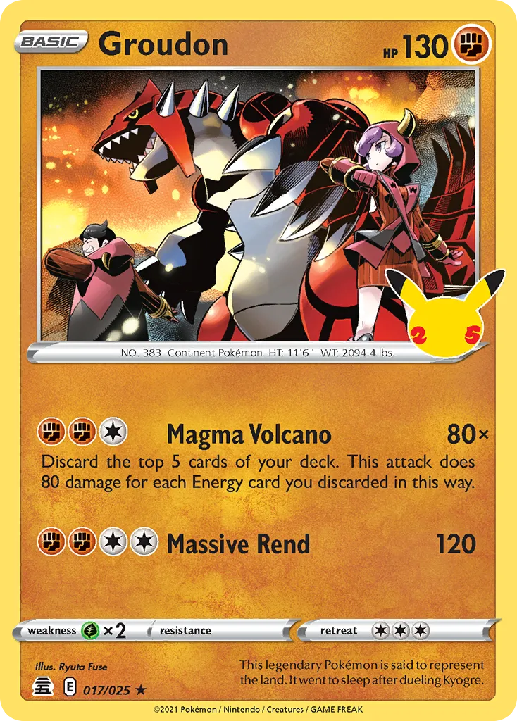 Groudon from Celebrations - Pokemon
