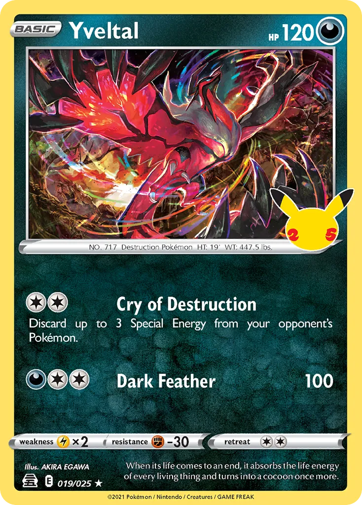 Yveltal from Celebrations - Pokemon
