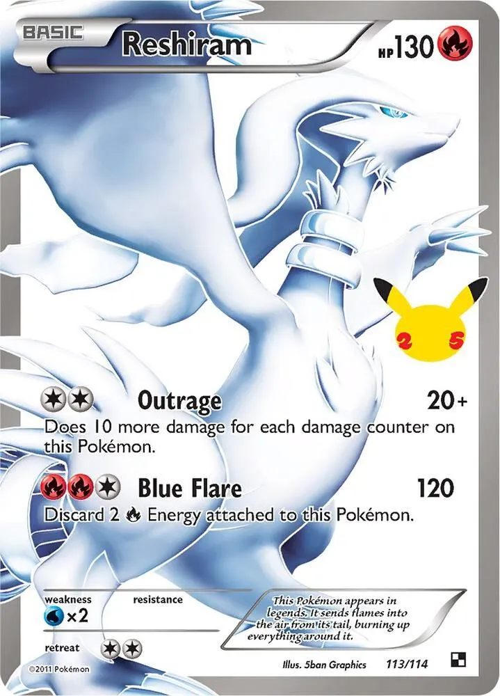 Reshiram — Celebrations: Classic Collection — Pokemon