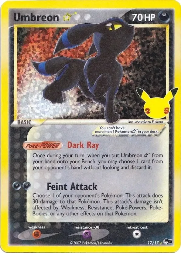 Umbreon Star — Celebrations: Classic Collection — Pokemon