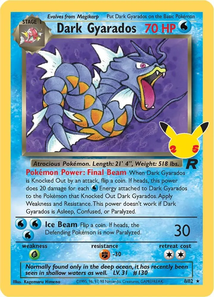 Dark Gyarados — Celebrations: Classic Collection — Pokemon