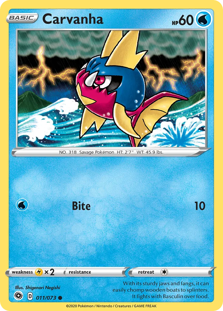 Carvanha — Champion's Path — Pokémon