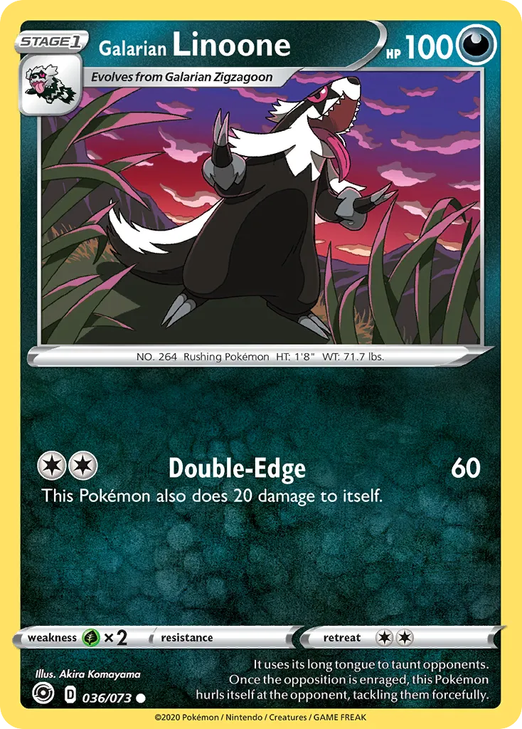 Galarian Linoone — Champion's Path — Pokémon