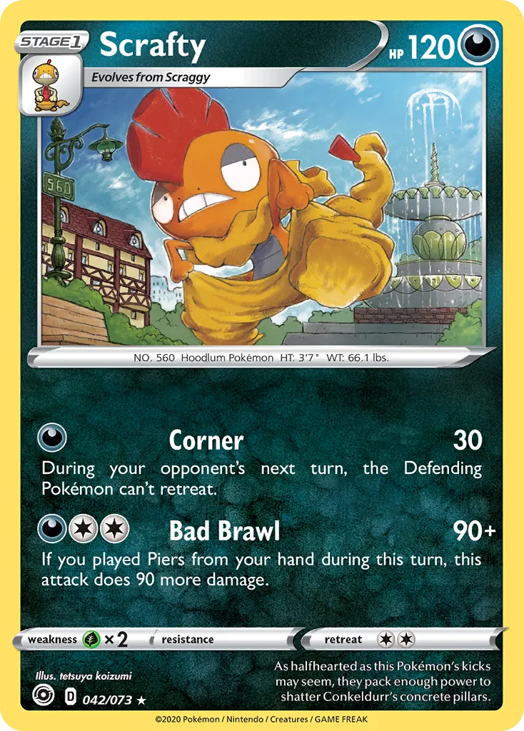 Scrafty — Champion's Path — Pokemon