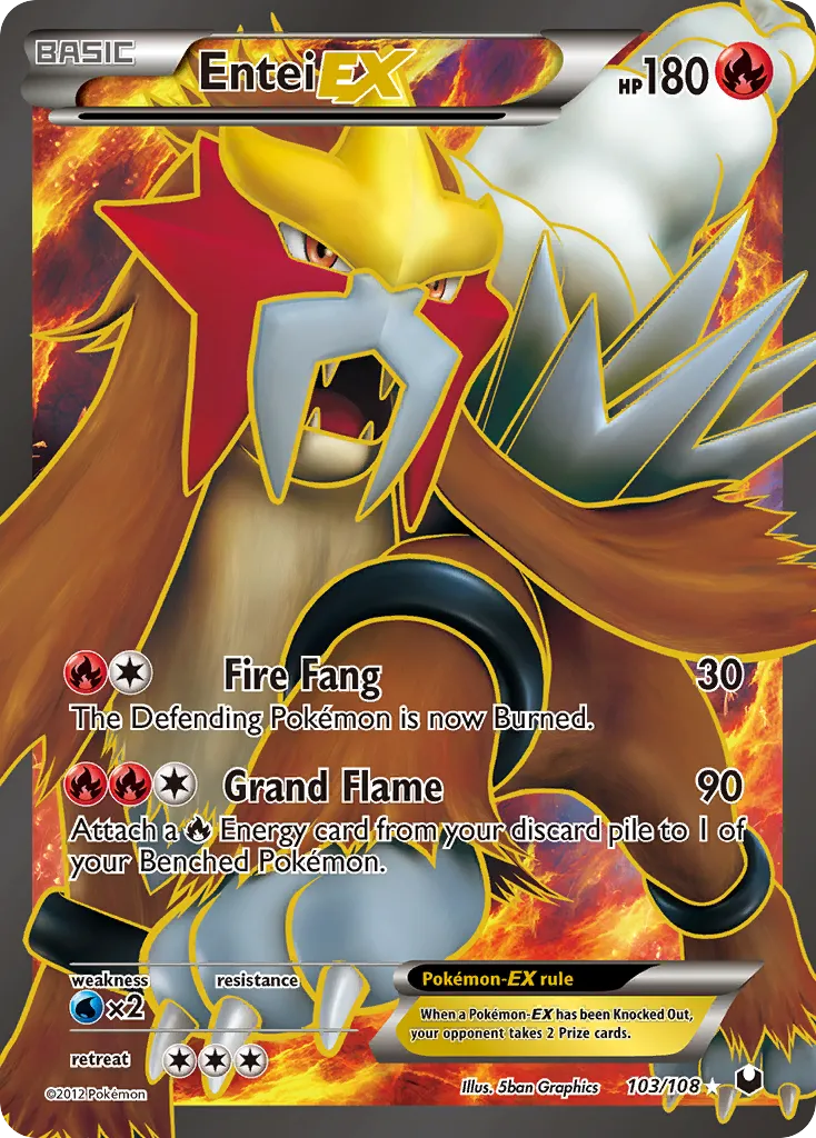 Entei EX — Dark Explorers — Pokemon
