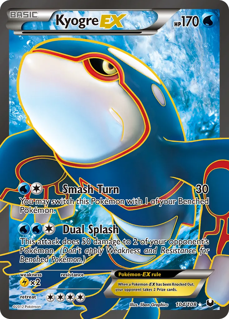 Kyogre EX — Dark Explorers — Pokemon